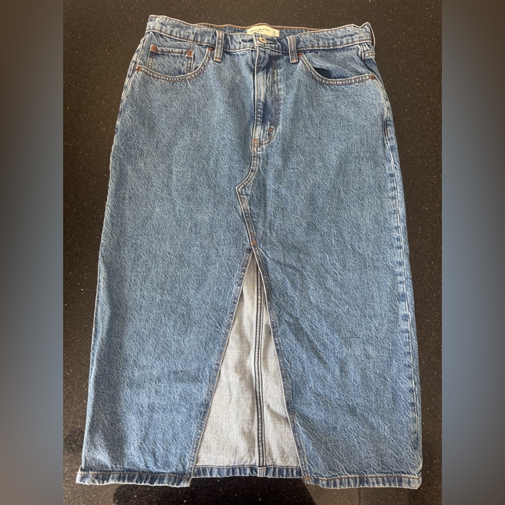 Abercrombie Midi Denim Skirt